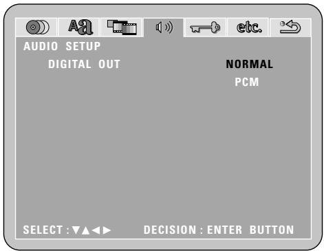 DENON D-M51DVS - "AUDIO SETUP" is selected - 8