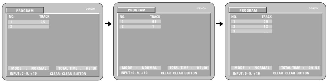 DENON D-M51DVS - Example: To program tracks 5 and 12 - 1