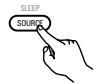 DENON D-M51DVS - Press the SLEEP button. - 2
