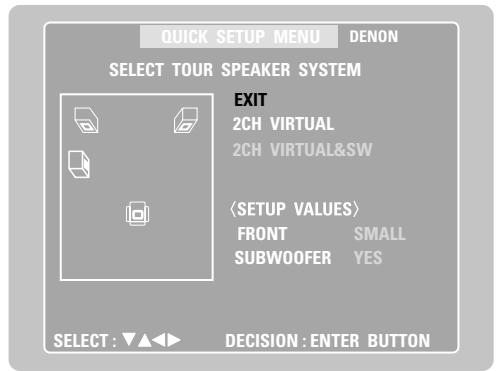 DENON D-M51DVS - [2] Speaker system settings - 1