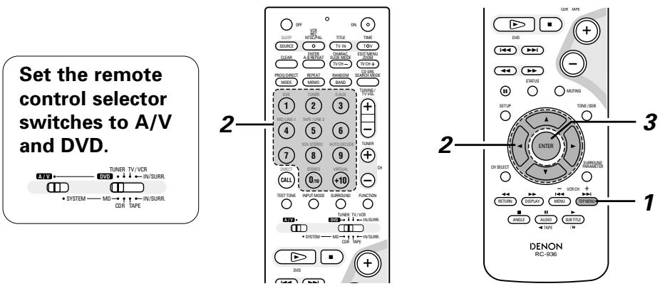 DENON D-M51DVS - [1] Using the Top Menu - 1