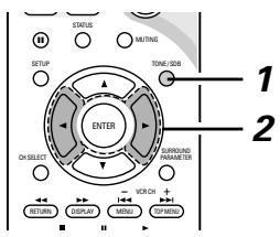 DENON D-M51DVS - [1] Adjusting the sound quality (TONE/SDB) - 2
