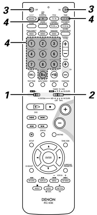 DENON D-M51DVS - TV and video deck preset memories - 1