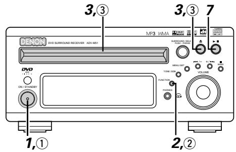 DENON D-M51DVS - CD  TAPE recording (when the ADV-M51 and DRR-M31 are connected with a system cord) - 1