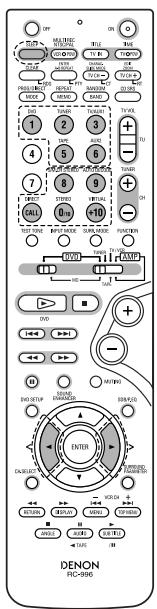 DENON DHT-M330DV - [1] Surround amplifier system buttons (Operated with mode switch 2 set to "AMP.") - 1