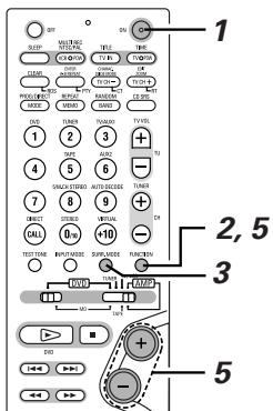 DENON DHT-M330DV - Set the surround mode to "AUTO DECODE". The display becomes as shown below. - 4