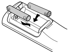 DENON DHT-M330DV - Inserting the batteries - 2