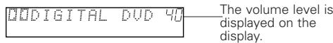 DENON DHT-M330DV - Either turn the MASTER VOLUME dial on the main unit or use the VOLUME buttons on the remote control unit to adjust the volume. - 1