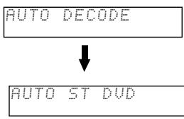 DENON DHT-M330DV - Set the surround mode to "AUTO DECODE". The display becomes as shown below. - 3