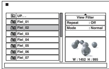 DENON DN-V210 - PLAYING STILL PICTURE FILES (JPEG format) - 4