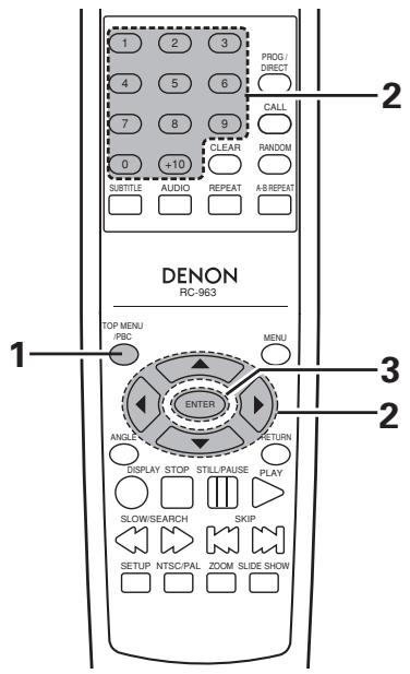 DENON DN-V210 - Using the Top Menu - 1