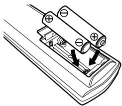 DENON TU-1500AE - Einlagen der Batterien - 2