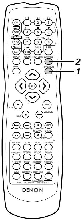DENON ADV-1000 - [3] Playing in the auto stereo mode (DVD, TV/DBS and V.AUX functions only) - 2