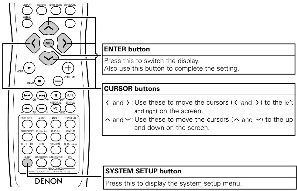 DENON ADV-1000 - System setup items - 1