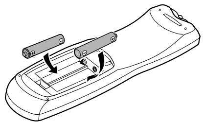 DENON ADV-1000 - Inserting the batteries - 2