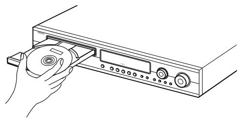 DENON ADV-1000 - Set the disc in the disc tray. - 1