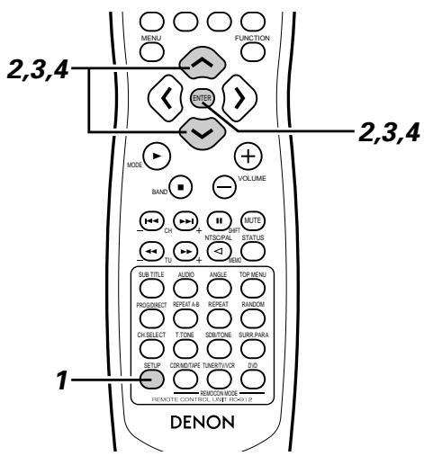 DENON ADV-1000 - "DISC SETUP" is selected - 1