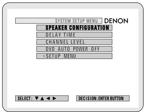 DENON ADV-1000 - [1] Setting the type of speakers - 1