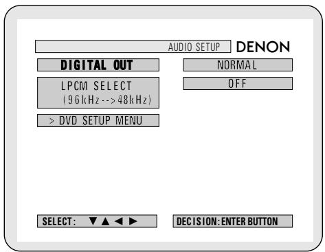 DENON ADV-1000 - "AUDIO SETUP" is selected - 5
