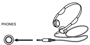 DENON ADV-1000 - Connect the headphones to the PHONES jack of the front panel. - 1