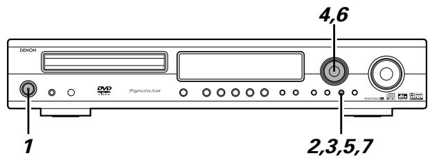 DENON ADV-1000 - Setting the current time (12-hour display) - 1