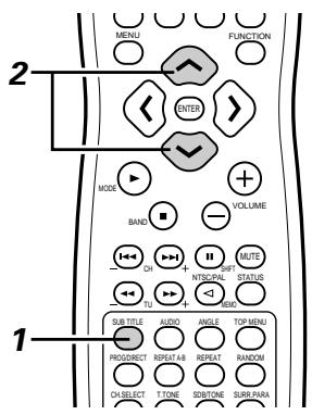 DENON ADV-1000 - [2] Switching the Subtitle Language (Multiple Subtitle Function) - 1