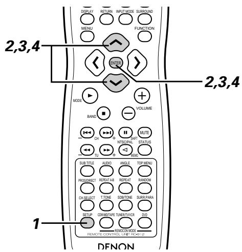 DENON ADV-1000 - "AUDIO SETUP" is selected - 1
