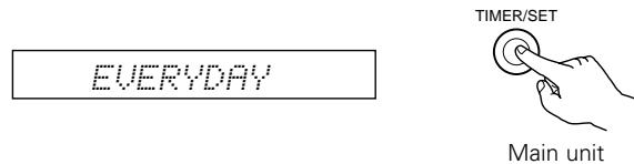 DENON ADV-1000 - Press the TIMER/SET button for at least 2 seconds. - 1