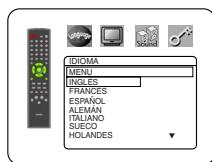 DENON DVM-1815 - MENÜ (Ajuste predeterminado: INGLÉS) - 1