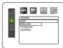 DENON DVM-1815 - OSD (Ajuste predeterminado: ENGLISH) RAPIDO - 1