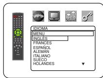 DENON DVM-2815 - MENÜ (Ajuste predeterminado: INGLÉS) - 1