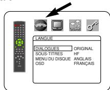 DENON DVM-2815 - Réglage de la langue - 1