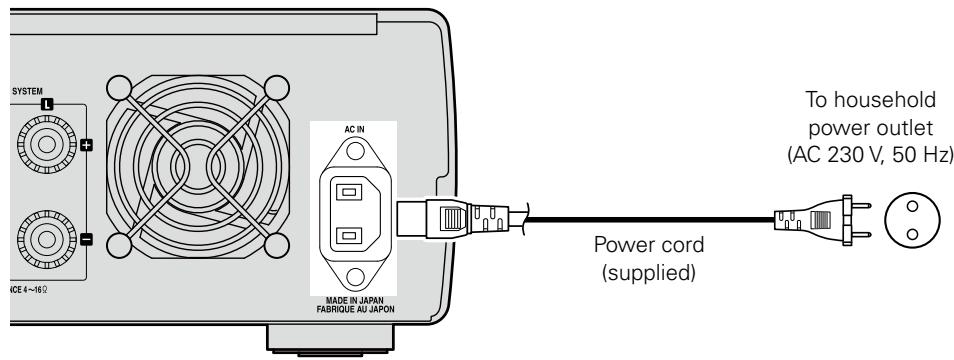 DENON RCD-CX1 - Connecting the Power Cord - 1