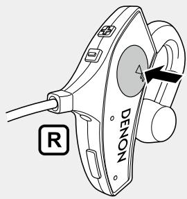 DENON AH-W200 - With the headphones' Bluetooth function off, press and hold the Control button for approx. 4 seconds. - 1