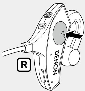 DENON AH-W200 - Press and hold the headphones' Control button for approx. 1 second. - 1