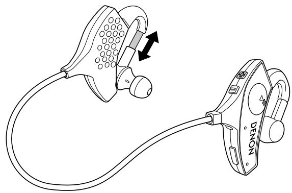DENON AH-W200 - Adjusting the fit of the headphones - 1