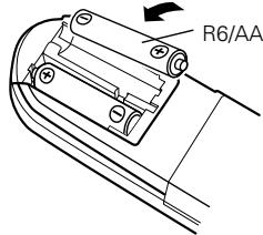DENON AVR-1709 - Inserting the Batteries - 3