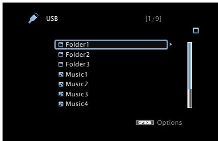 DENON AVR-X4000 - Lecture des fichiers d'un dispositif mémoire USB - 1