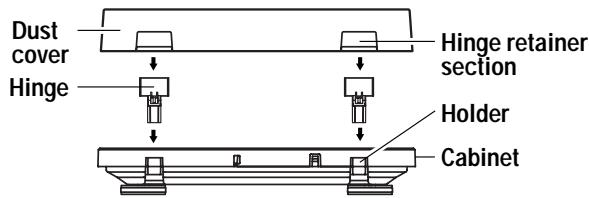 DENON DP-300F - Mounting the dust cover - 1