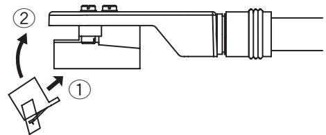 DENON DP-300F - Mounting the replaceable stylus - 1