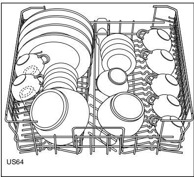 ZANUSSI DA6152 - In case that plates are loaded in the upper basket: - 1
