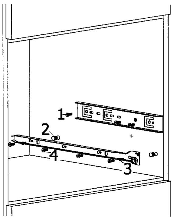 ZANUSSI ZDRA600X - Cabinet drilling diagram: - 1