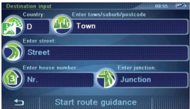 BLAUPUNKT TRAVELPILOT 500 - Entering an address - 1