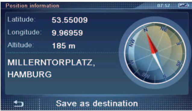 BLAUPUNKT TRAVELPILOT 500 - Storing the position - 1