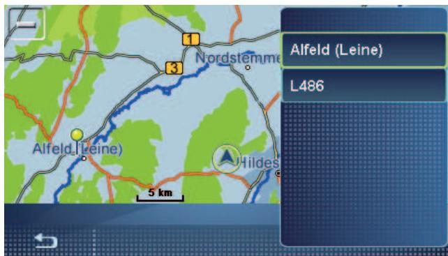 BLAUPUNKT TRAVELPILOT 500 - Copying a destination from the map - 1