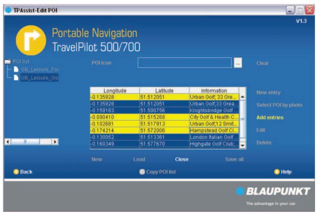 BLAUPUNKT TRAVELPILOT 500 - Step 9 - Copying POI lists - 1