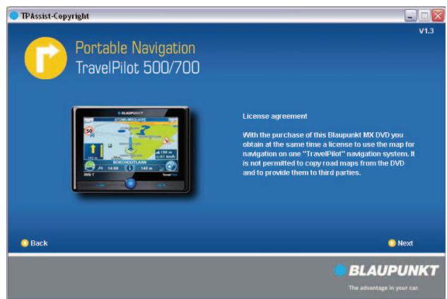 BLAUPUNKT TRAVELPILOT 500 - How do I start TPAssist? - 2