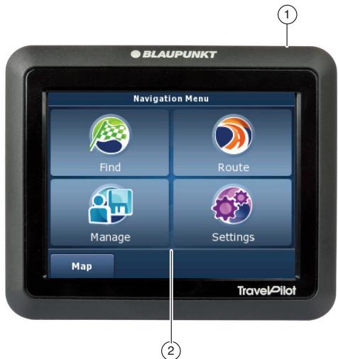 BLAUPUNKT TRAVELPILOT EASY - Device overview - 1