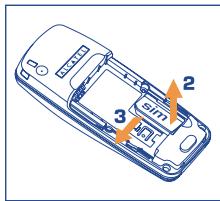 ALCATEL-LUCENT OT-320 - To remove the SIM card - 2
