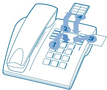 Line drawing of a telephone handset with numbered buttons for call or navigation